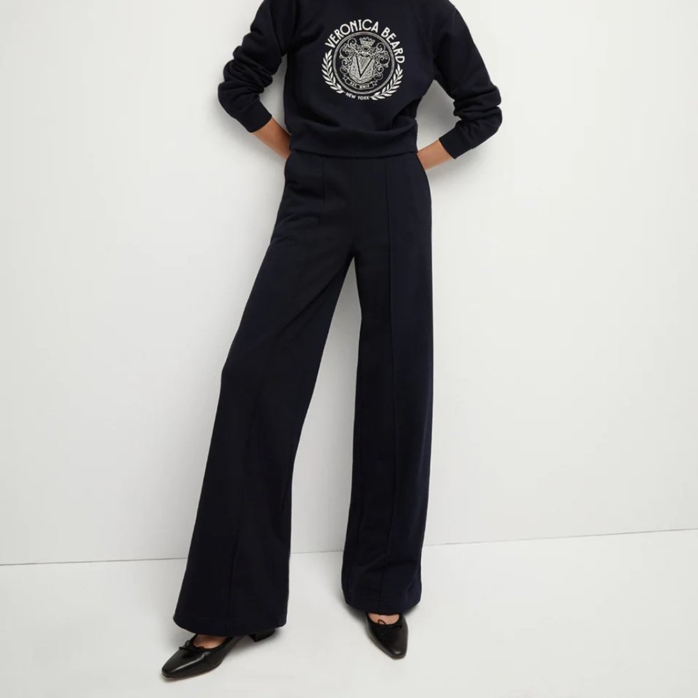 NWT Veronica Beard Dover Wide-Leg Pant - Size Small